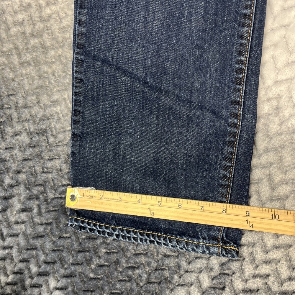 American Eagle Jeans Mens Actual W34 L33" Dark Wash Original Straight Leg - Picture 12 of 13